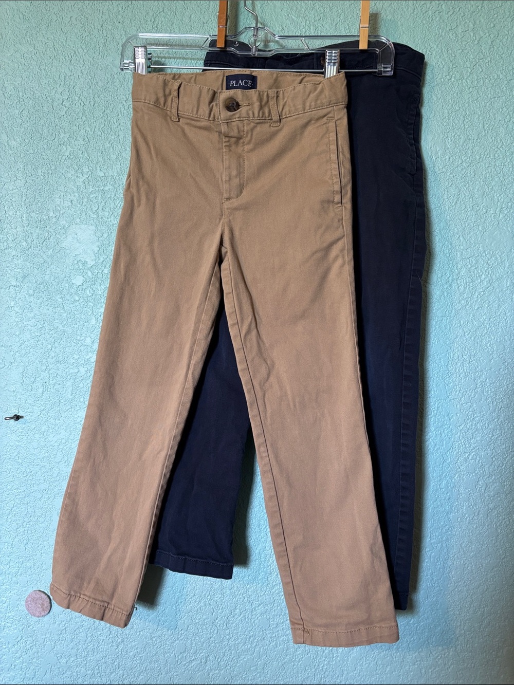 The Children's Place Boys Chinos 2 piece Bundle Khaki & Navy Size 6 Like New